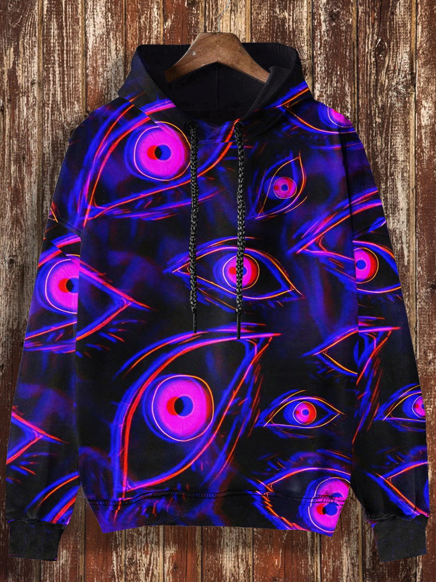 Unisex 3D Magic Eyes Imprimir Halloween Casual Sudadera con capucha