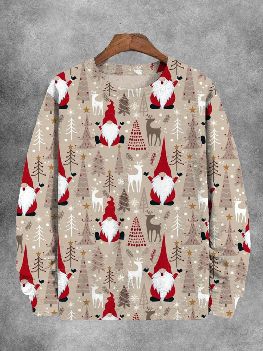 Unisex Navidad Gnome Imprimir Casual Sudadera