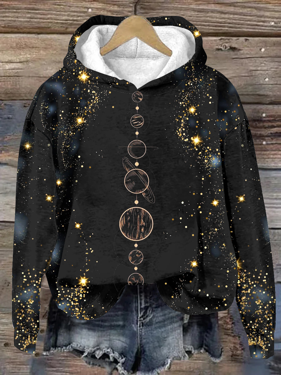 Unisex Tarot Card Adivinación Estrella Patrón Casual Sudadera con capucha