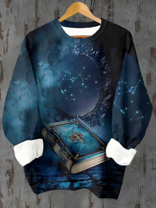 Unisex Astrology Magic Book Casual Crew Cuello Sudadera