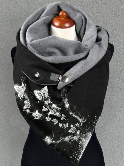 Mujer Butterfly Print Casual Warm Scarf