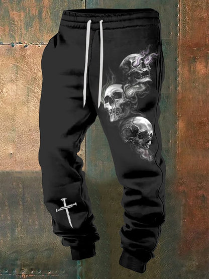 Hombres Retro Art Print al aire libre Casual Sweatpants