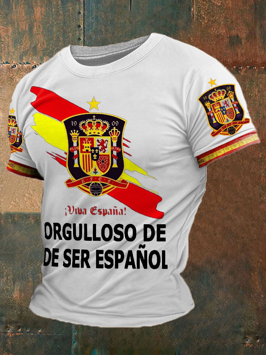 España orgulloso español impreso camiseta de los hombres