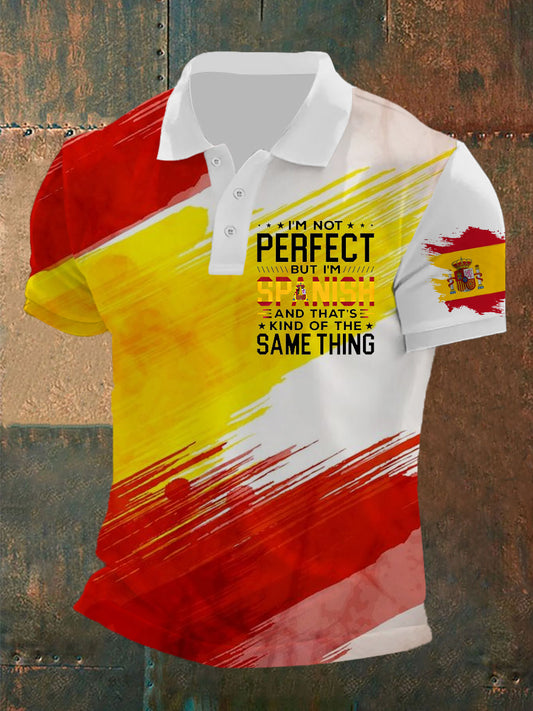 La bandera española de los hombres no soy perfecto pero soy español que es sobre la misma cosa