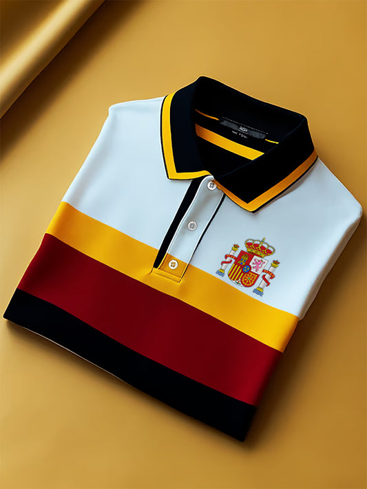 Manga corta impresa estilo español del negocio de los hombres Camisa
