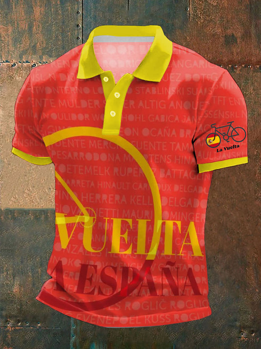 Tops casuales impresos de ciclismo para hombres
