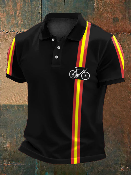 Tops casuales impresos de ciclismo para hombres