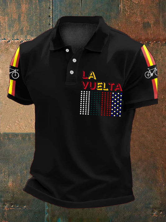 Tops casuales impresos de ciclismo para hombres