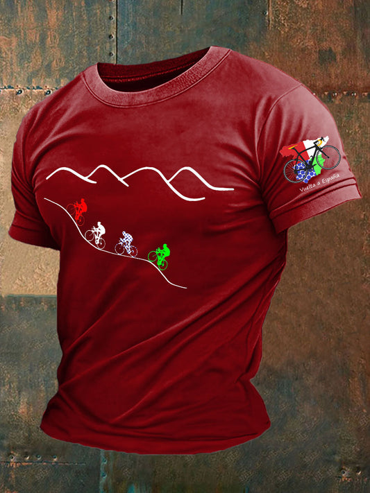 Camiseta impresa ciclismo de los hombres