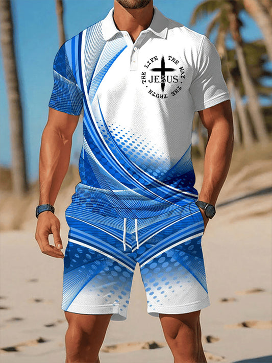 Conjuntos de polo Jesus The Life The Way The Truth para hombre