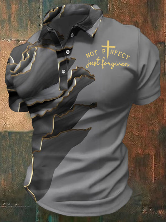 Polo de manga corta Just Forgiven Not Perfect para hombre
