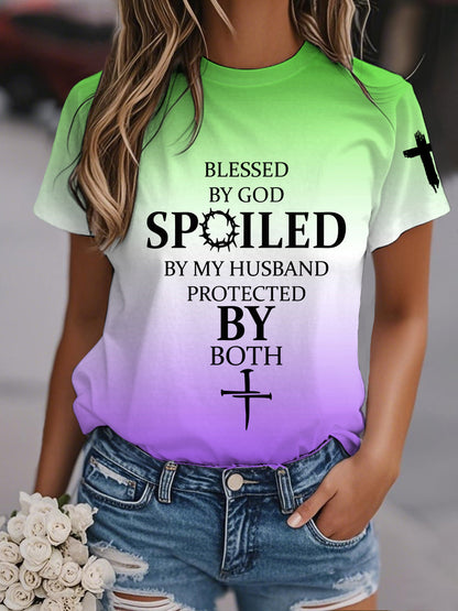 Camiseta de manga corta para mujer