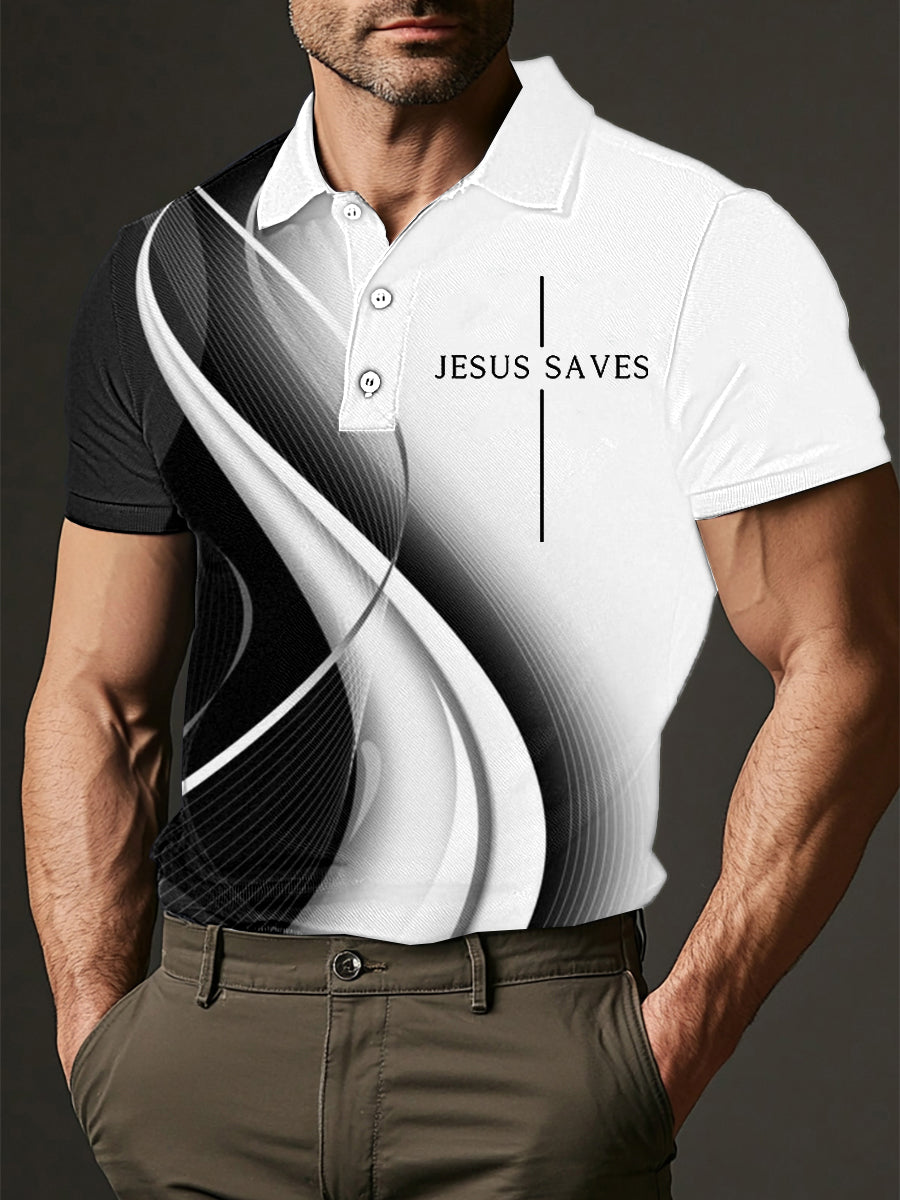 Camiseta de manga corta para hombre Jesus Saves