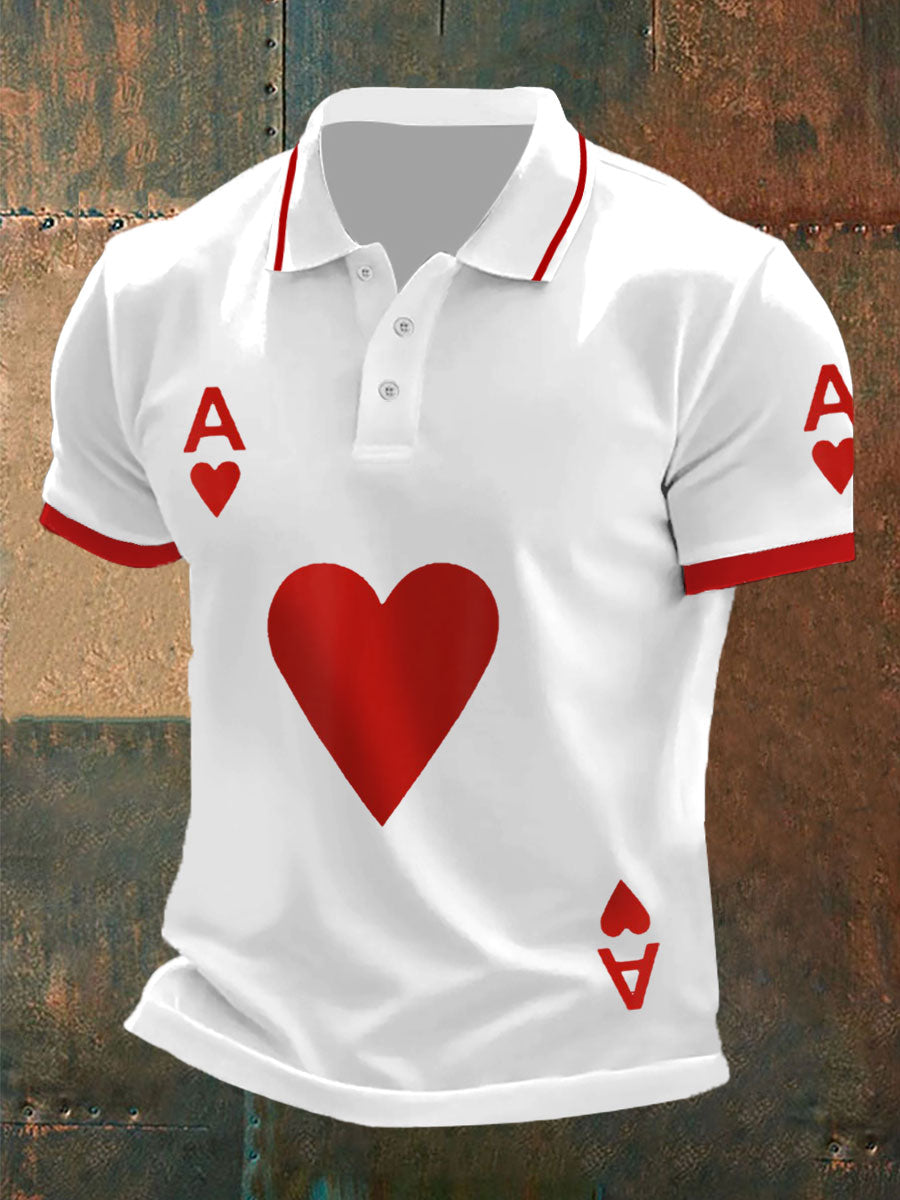 Tops de hombre poker ace of hearts