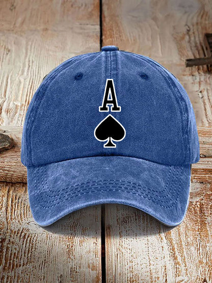 Sombrero vintage unisex Poker Ace of Spades