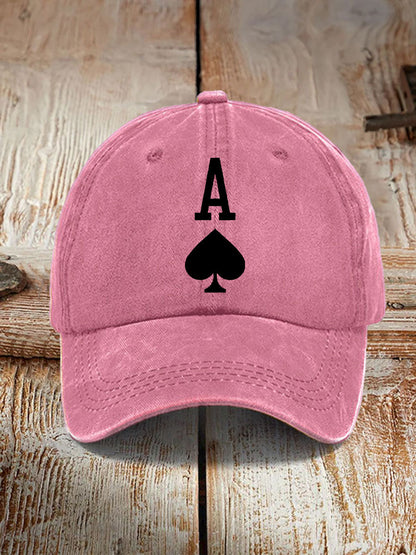 Sombrero vintage unisex Poker Ace of Spades