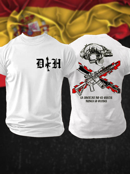 Camiseta estampada veterana de la Cruz Patrótica de Borgoña Tercio de España para hombre