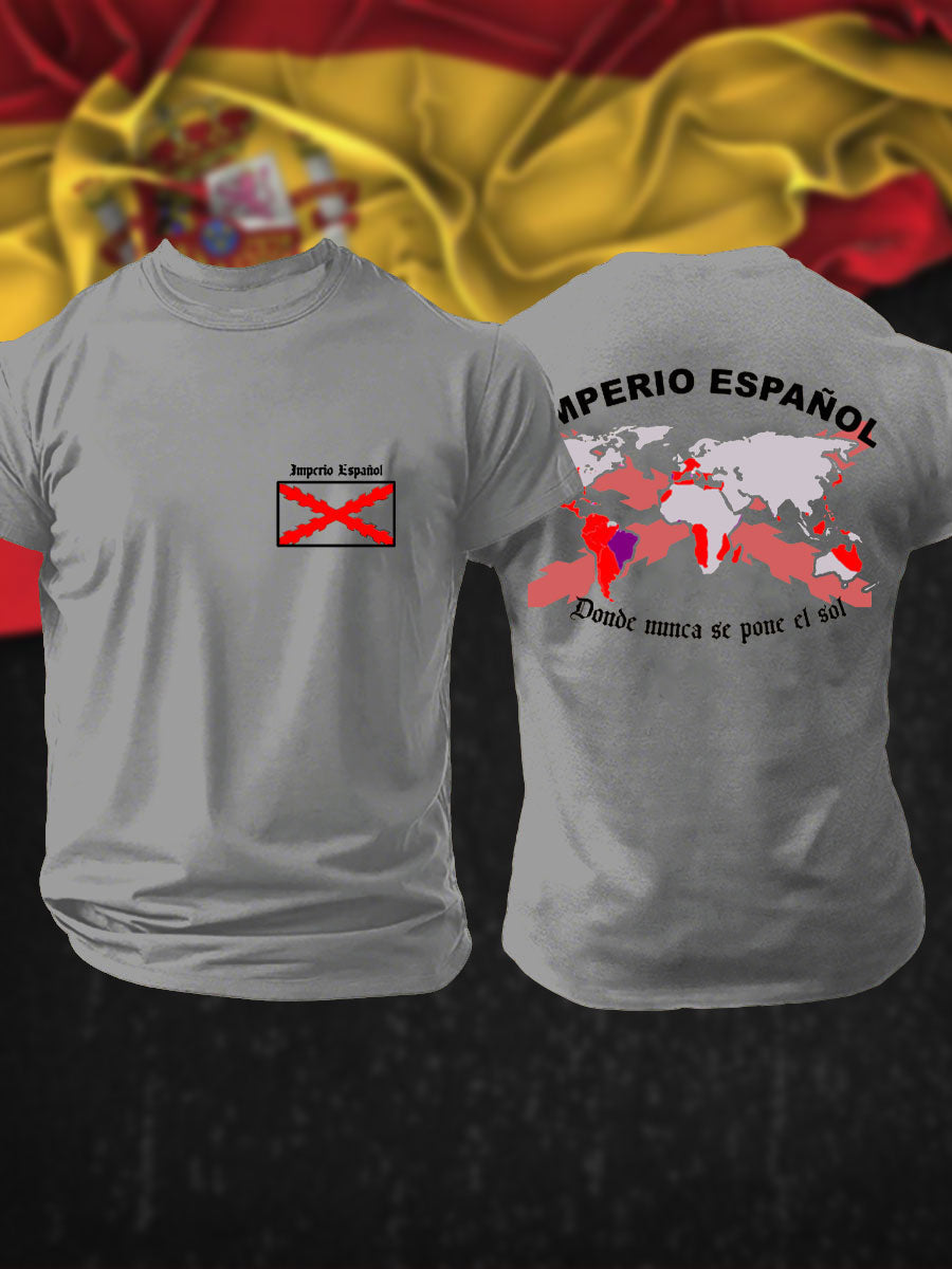 Camiseta estampada veterana de la Cruz Patrótica de Borgoña Tercio de España para hombre