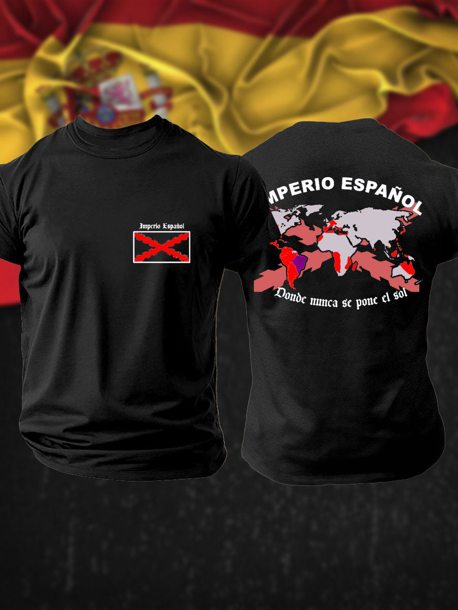 Camiseta estampada veterana de la Cruz Patrótica de Borgoña Tercio de España para hombre