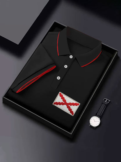 Hombres España Cruz de Borgoña Tercio Impreso Casual Tops