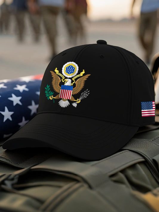 Gorra con estampado USA unisex