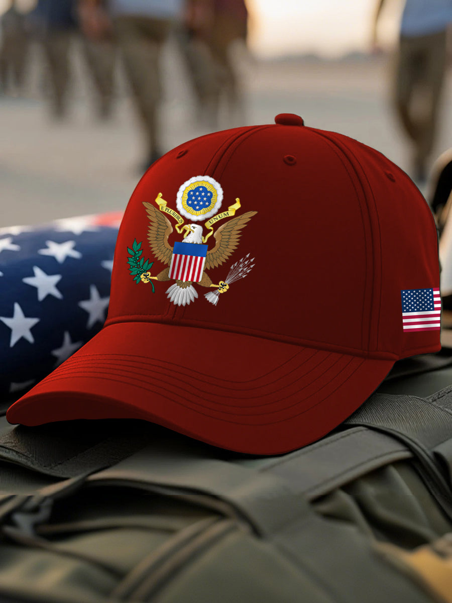 Gorra con estampado USA unisex