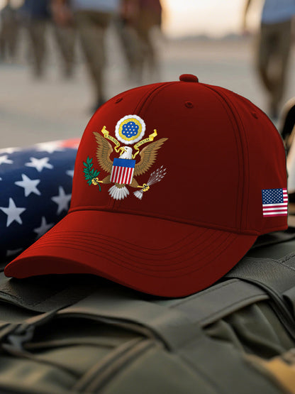Gorra con estampado USA unisex