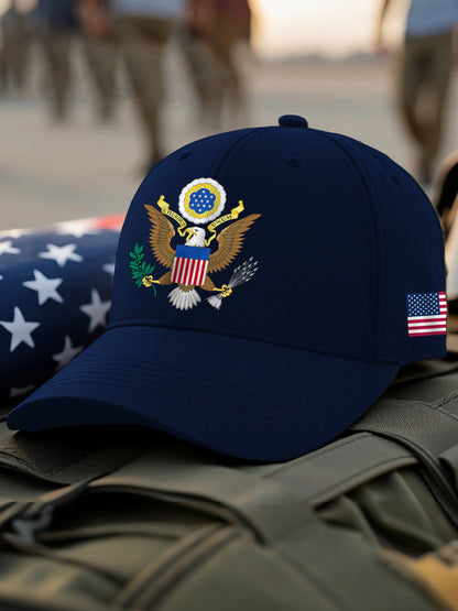 Gorra con estampado USA unisex