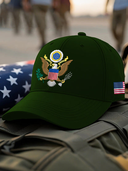 Gorra con estampado USA unisex