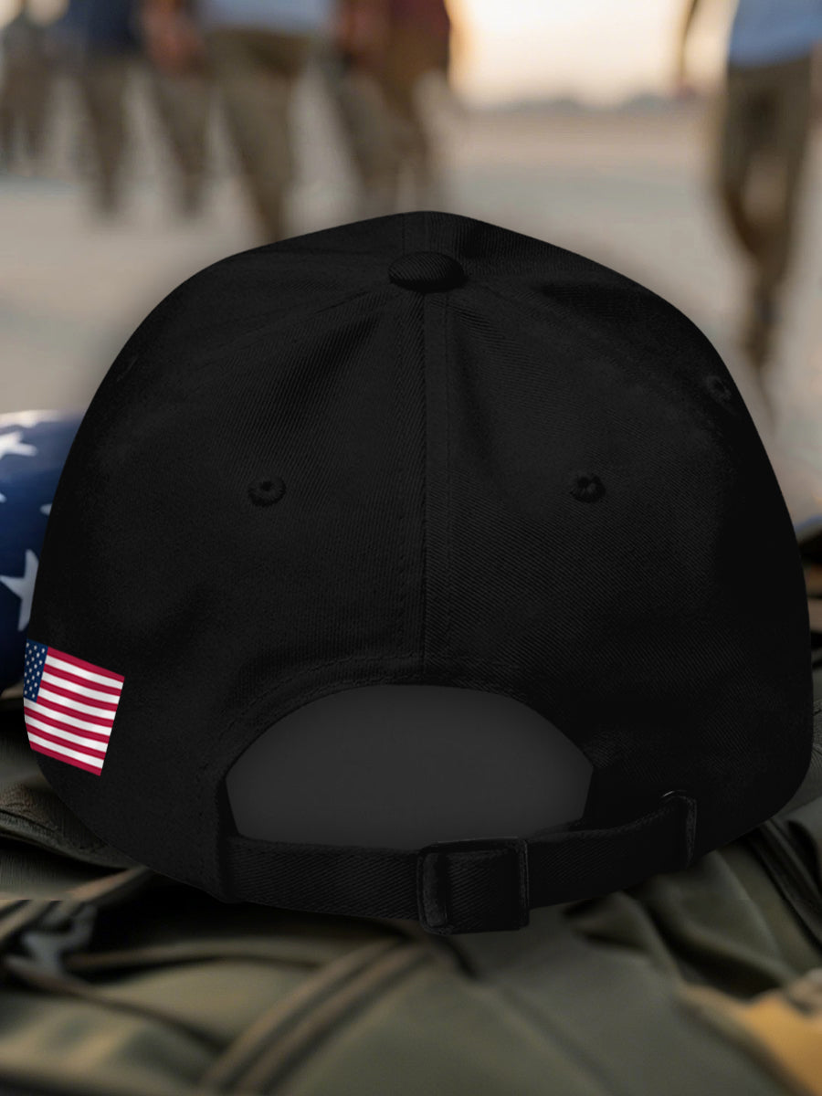 Gorra con estampado USA unisex