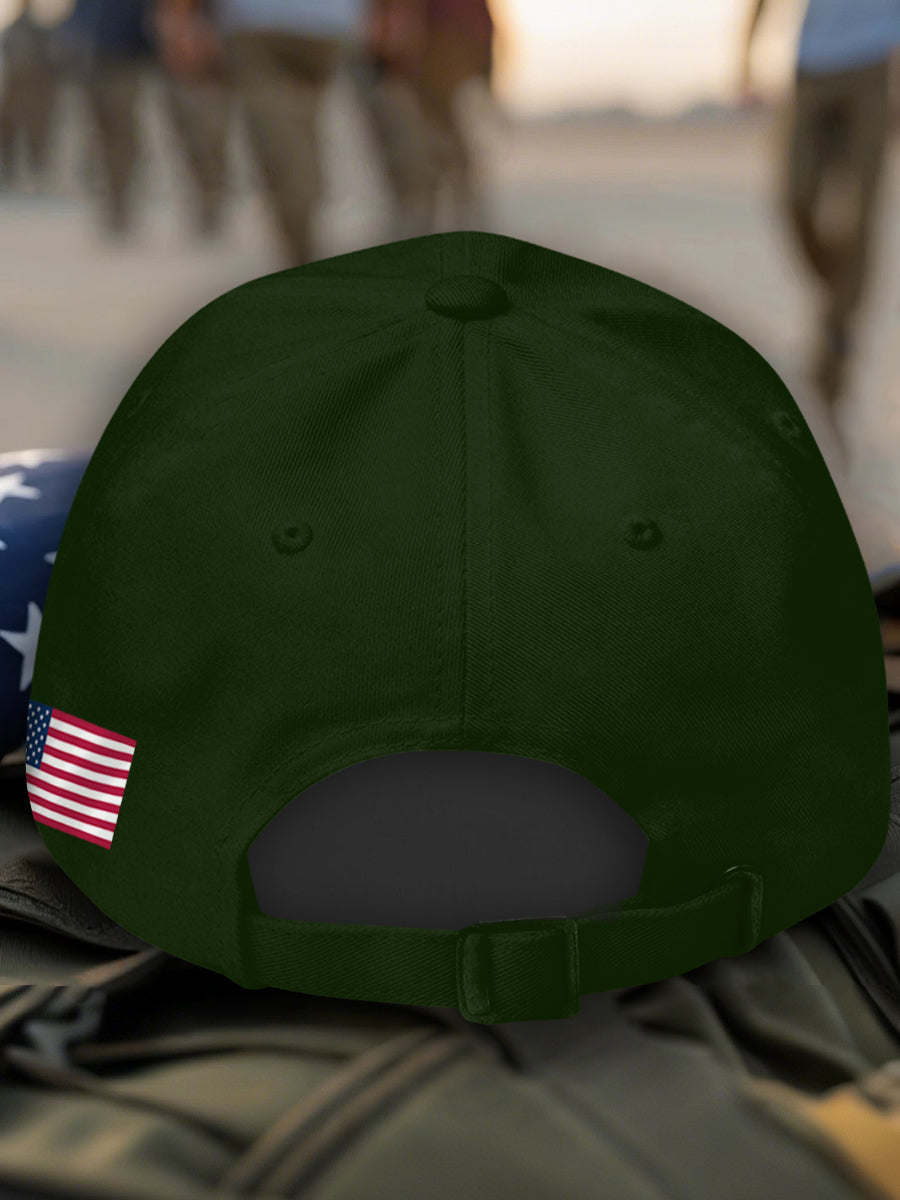 Gorra con estampado USA unisex