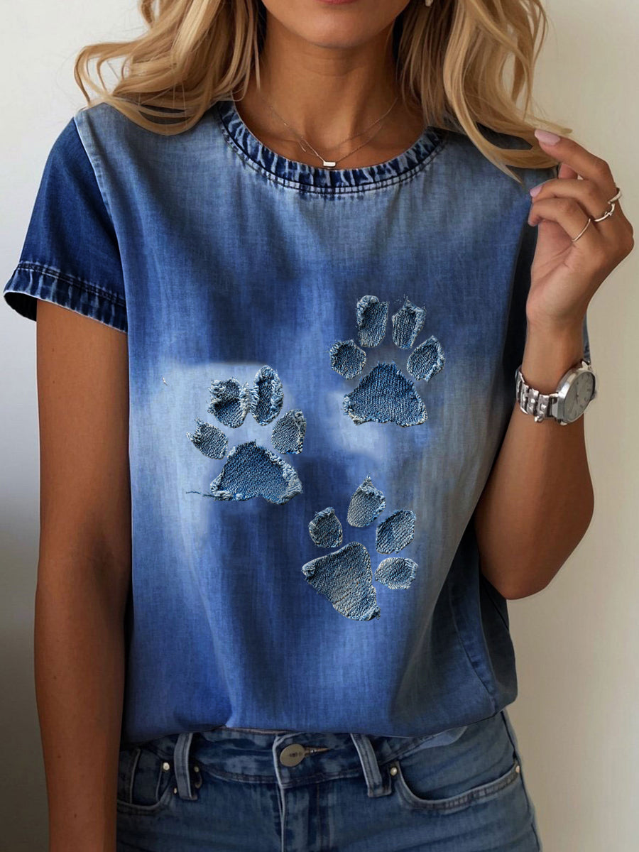 Camiseta de la pata del dril de algodón de las mujeres