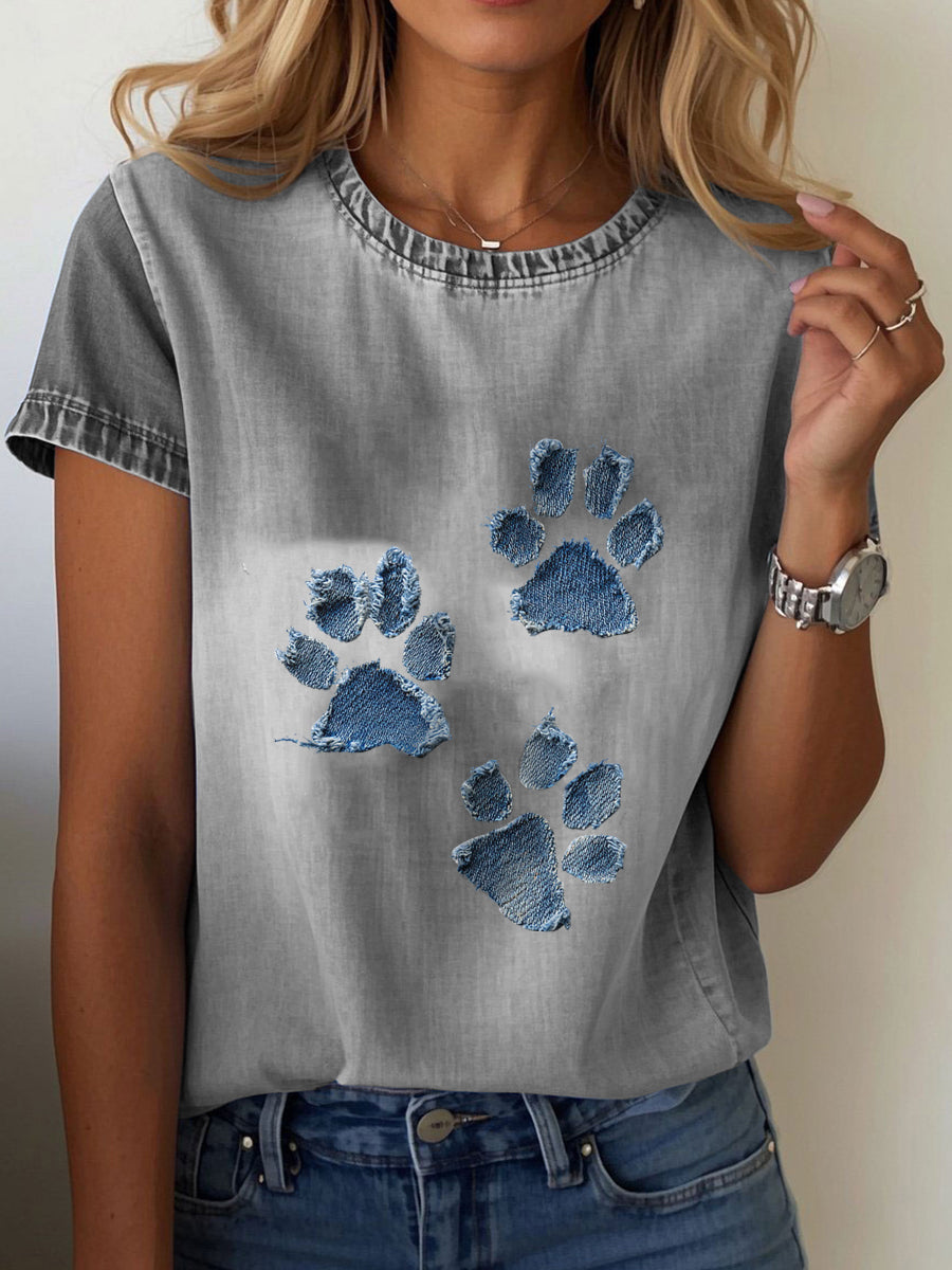 Camiseta de la pata del dril de algodón de las mujeres