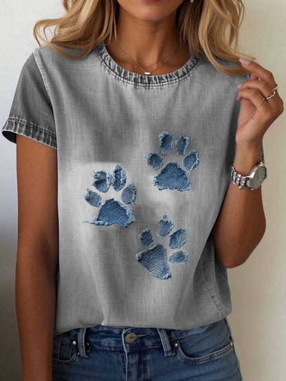 Camiseta de la pata del dril de algodón de las mujeres