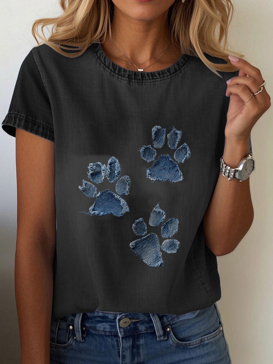 Camiseta de la pata del dril de algodón de las mujeres