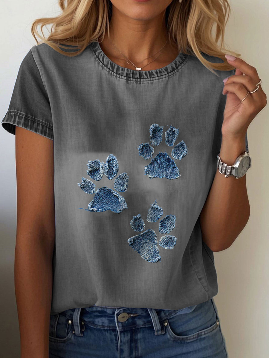 Camiseta de la pata del dril de algodón de las mujeres