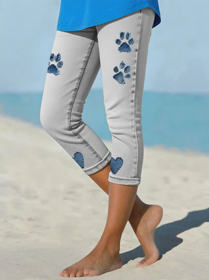 Leggings pata denim mujer