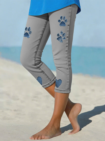 Leggings pata denim mujer