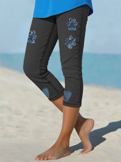 Leggings pata denim mujer