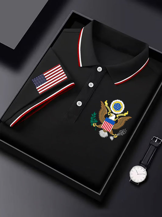 Camisa de manga corta USA de hombre