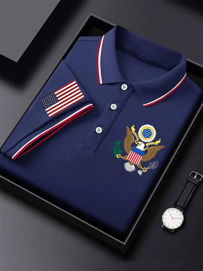 Camisa de manga corta USA de hombre