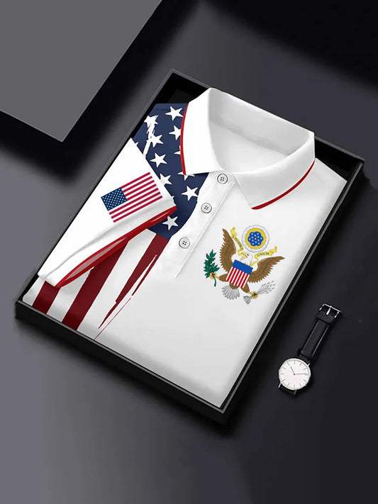 Camisa de manga corta USA de hombre