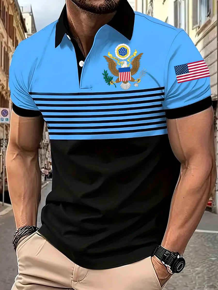 Camisa de manga corta USA de hombre