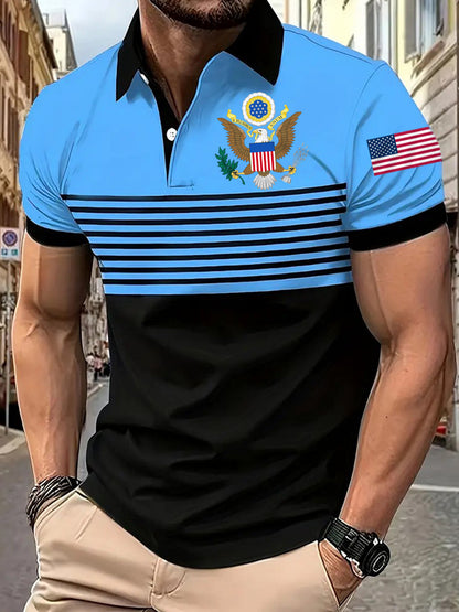 Camisa de manga corta USA de hombre