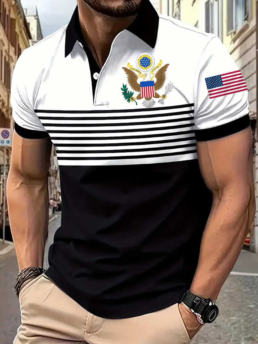 Camisa de manga corta USA de hombre