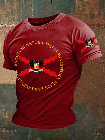 Camiseta de hombre con estampado Cruz de Borgoña de España Tercio