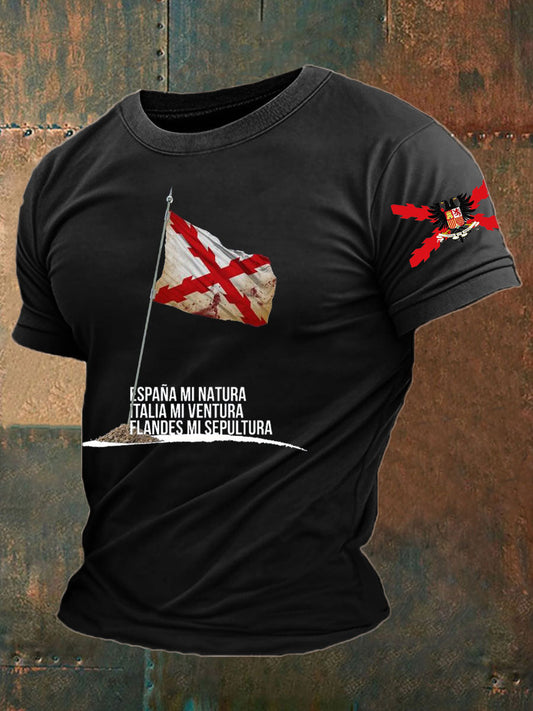 Camiseta de hombre con estampado Cruz de Borgoña de España Tercio