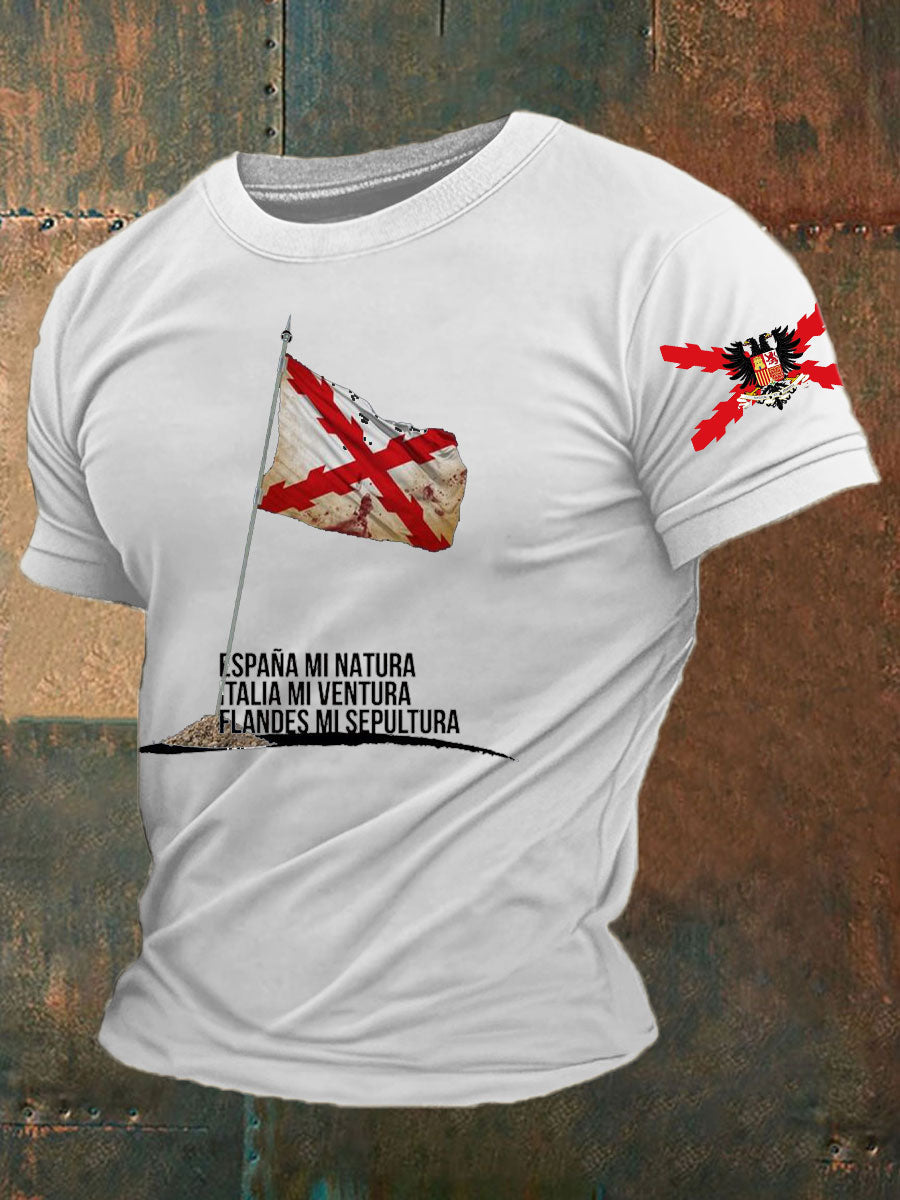 Camiseta de hombre con estampado Cruz de Borgoña de España Tercio