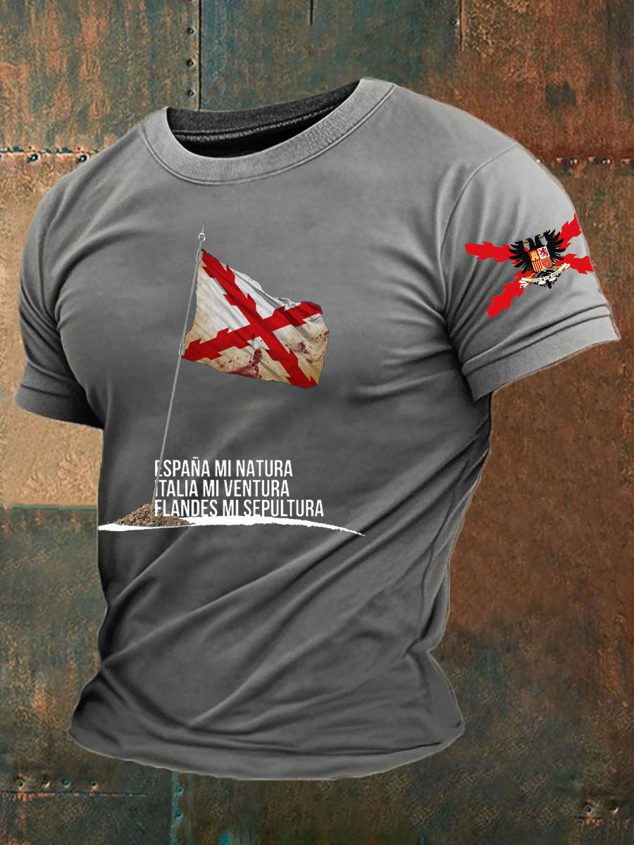 Camiseta de hombre con estampado Cruz de Borgoña de España Tercio