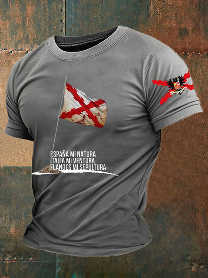Camiseta de hombre con estampado Cruz de Borgoña de España Tercio